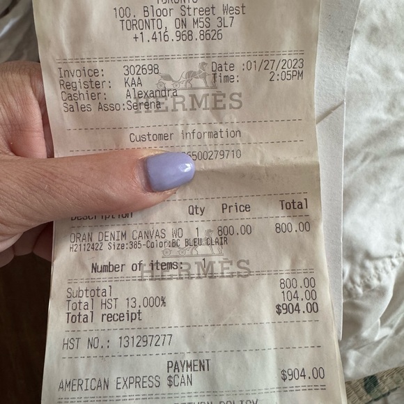 Hermes’ Oran Sandals- denim sz 38.5 - Picture 6 of 7